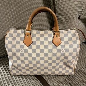 Authentic Louis Vuitton Speedy 30 Damier Azur